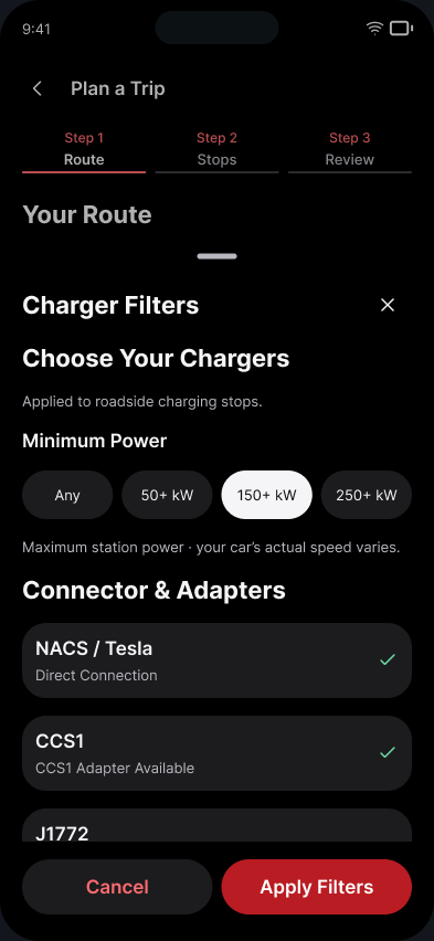 Teslane Charging networks with illustrative California data